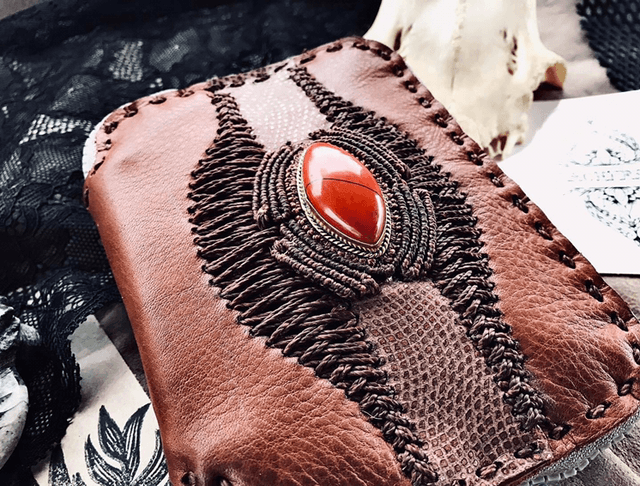 Portefeuille jaspe rouge