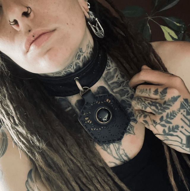 Choker obsidienne