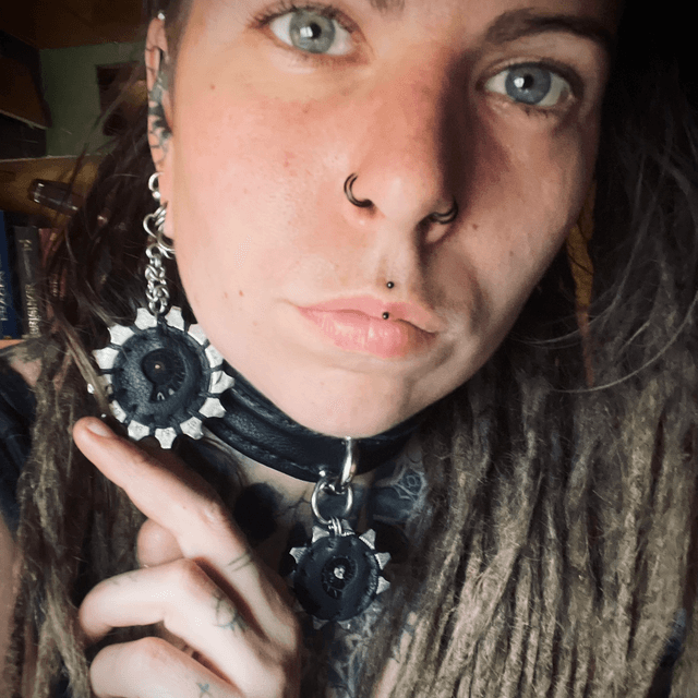 Parure black ammonites 